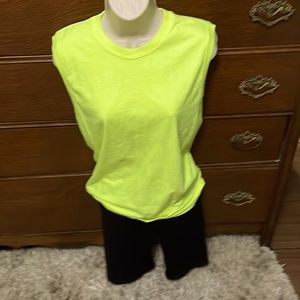 Athletic Neon Green Muscle Shirt